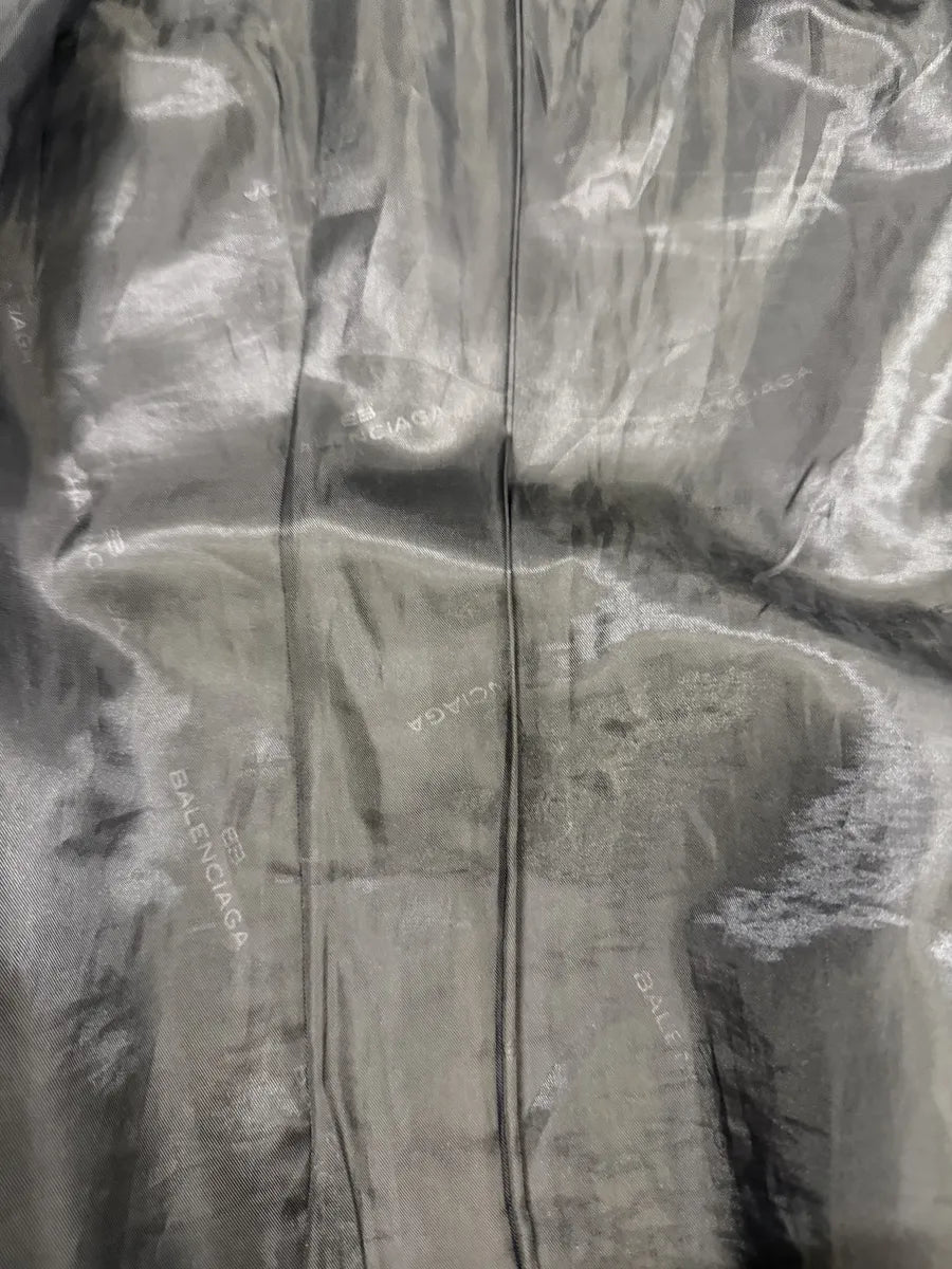 SS1998 Balenciaga Black Leather Trench Coat qvVorAs 3