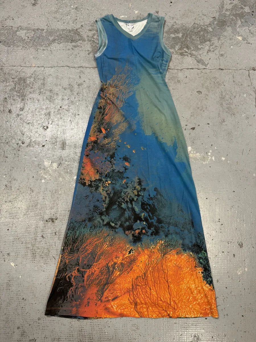 SS1998 Cavalli Blue Coral Ocean Dress ktBHGnS 0