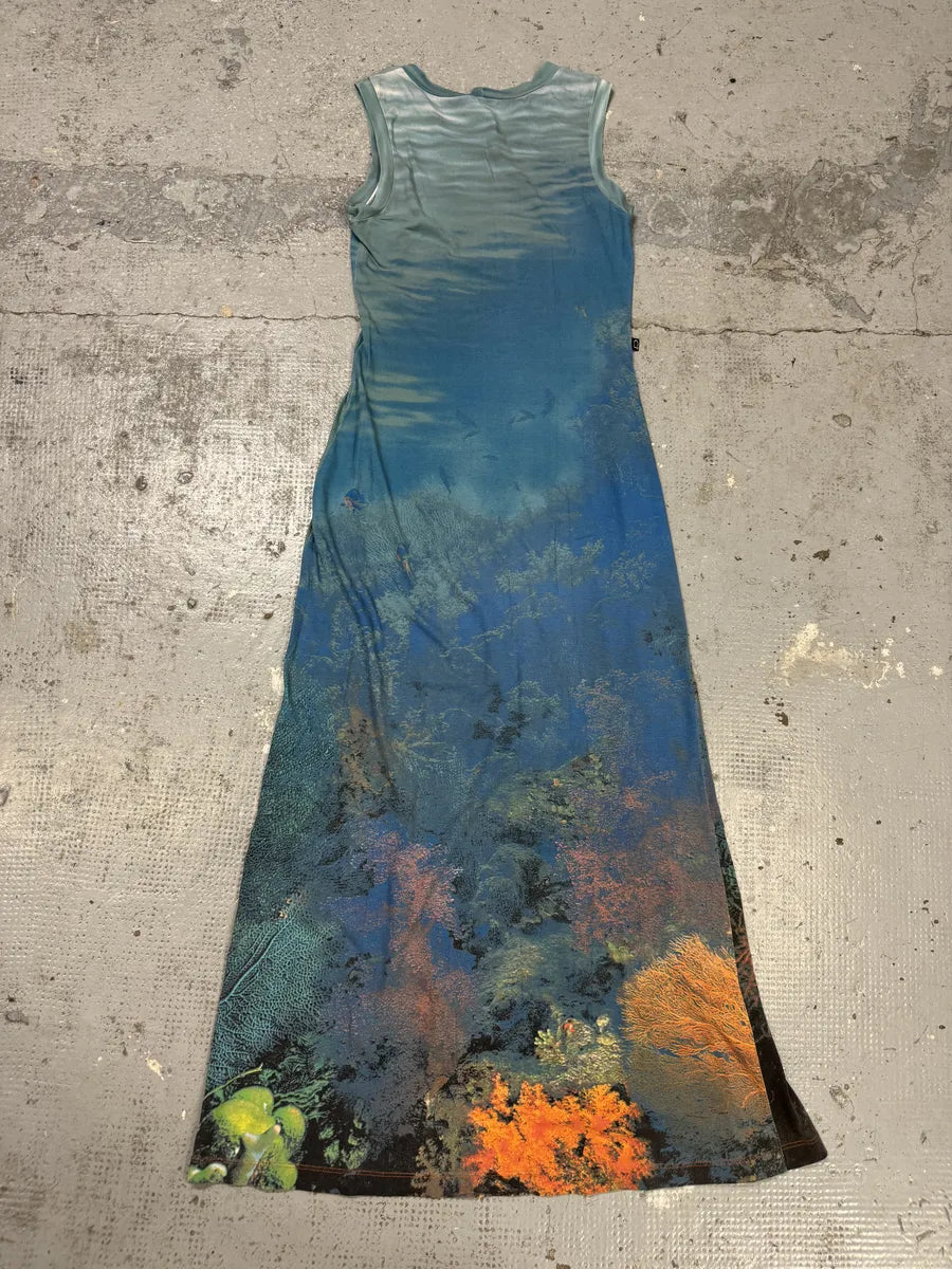 SS1998 Cavalli Blue Coral Ocean Dress ktBHGnS 4