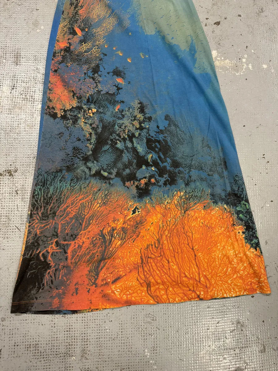 SS1998 Cavalli Blue Coral Ocean Dress ktBHGnS 7