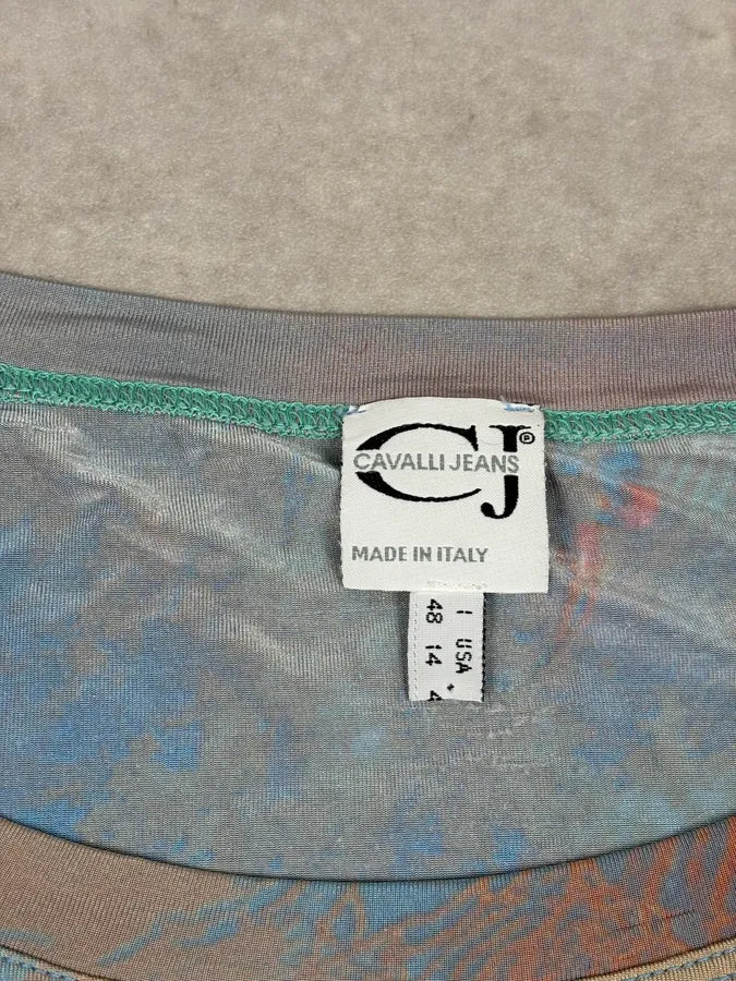 SS1998 Cavalli Ocean Dream Orange Blue T-Shirt eRYiYRe 7