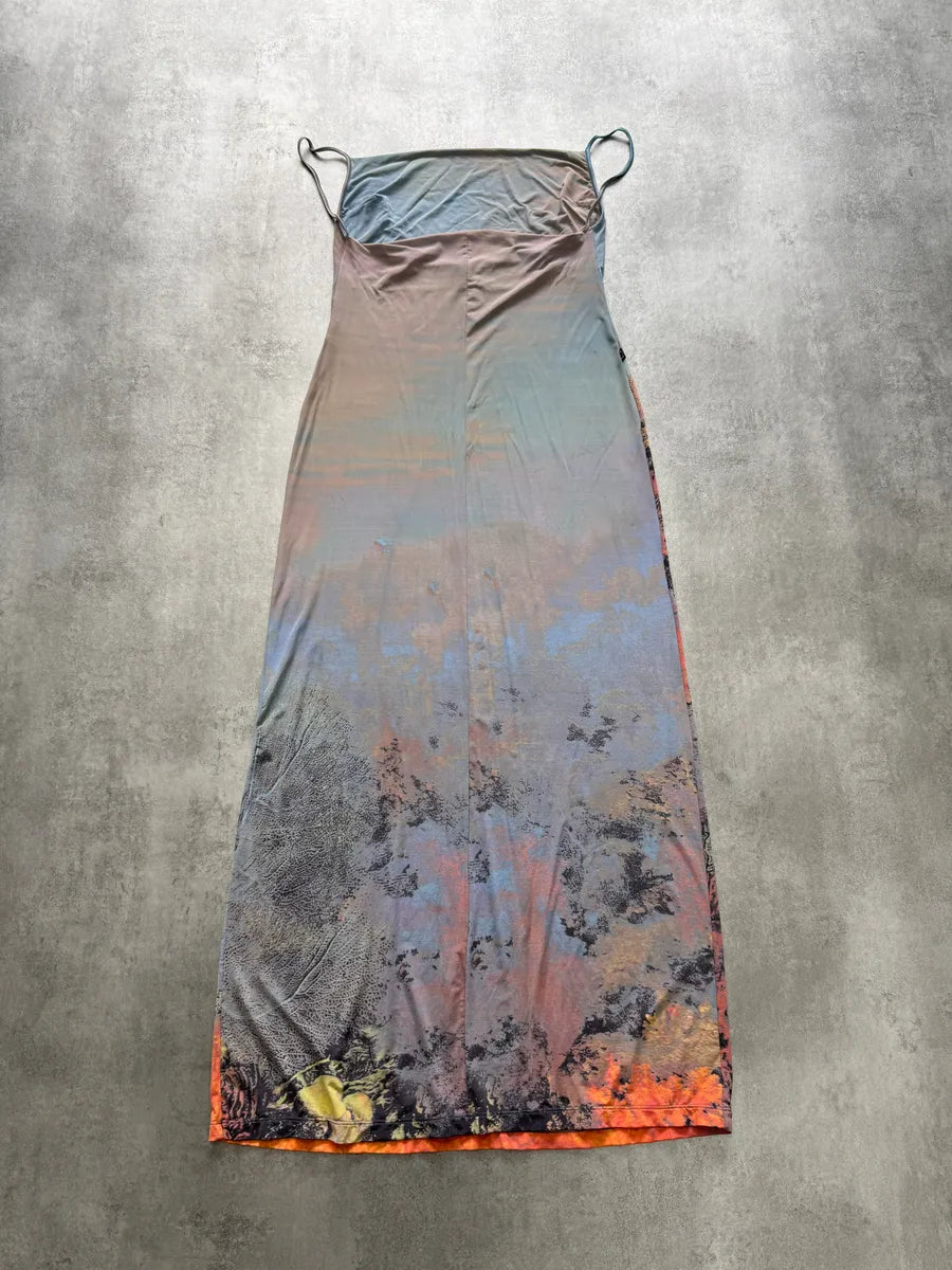 SS1998 Cavalli Renaissance Ocean Coral Dress LBjUfNF 2