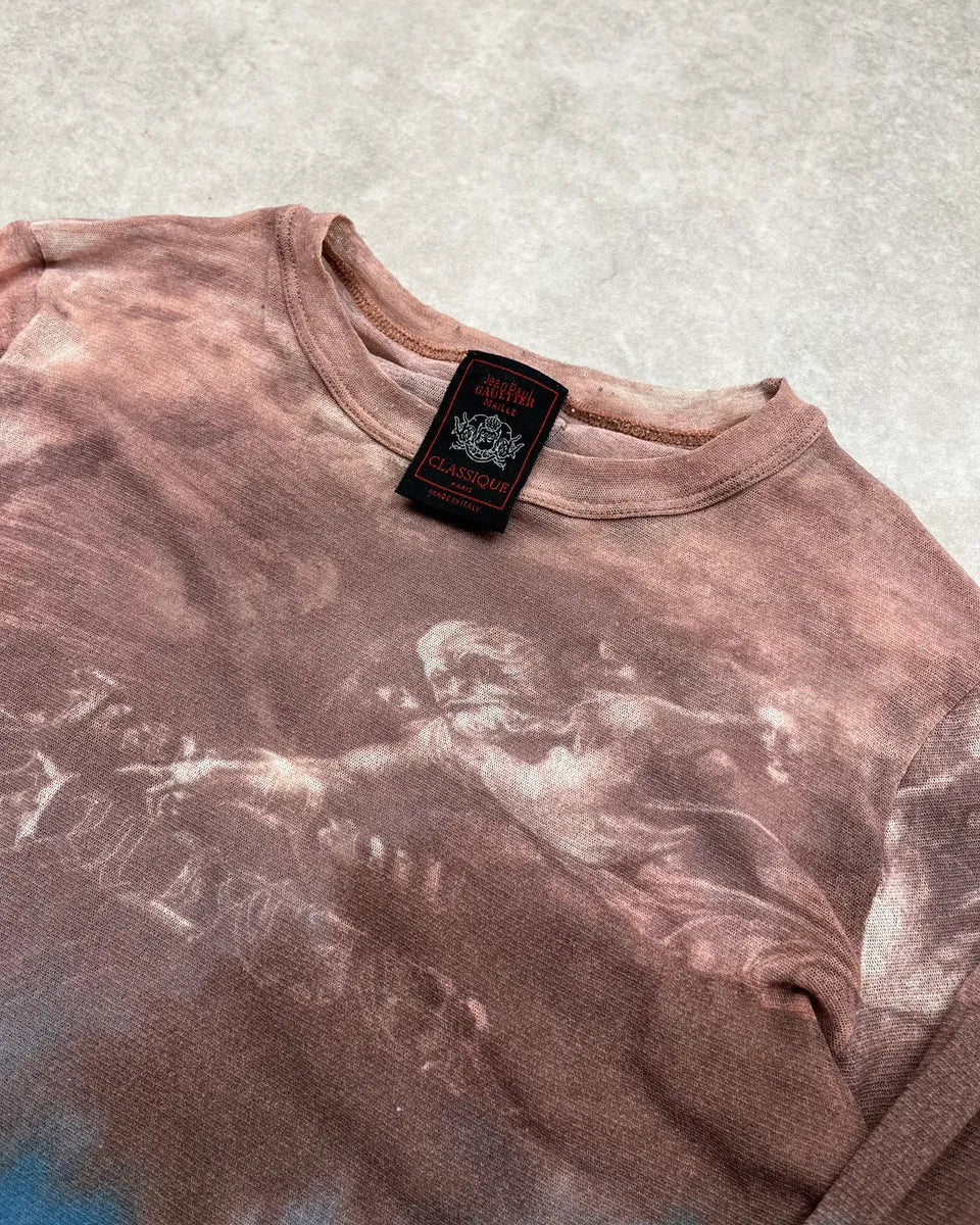 SS1998 Jean Paul Gaultier Landscape Brown Mesh Longsleeve eSmzGzG 4