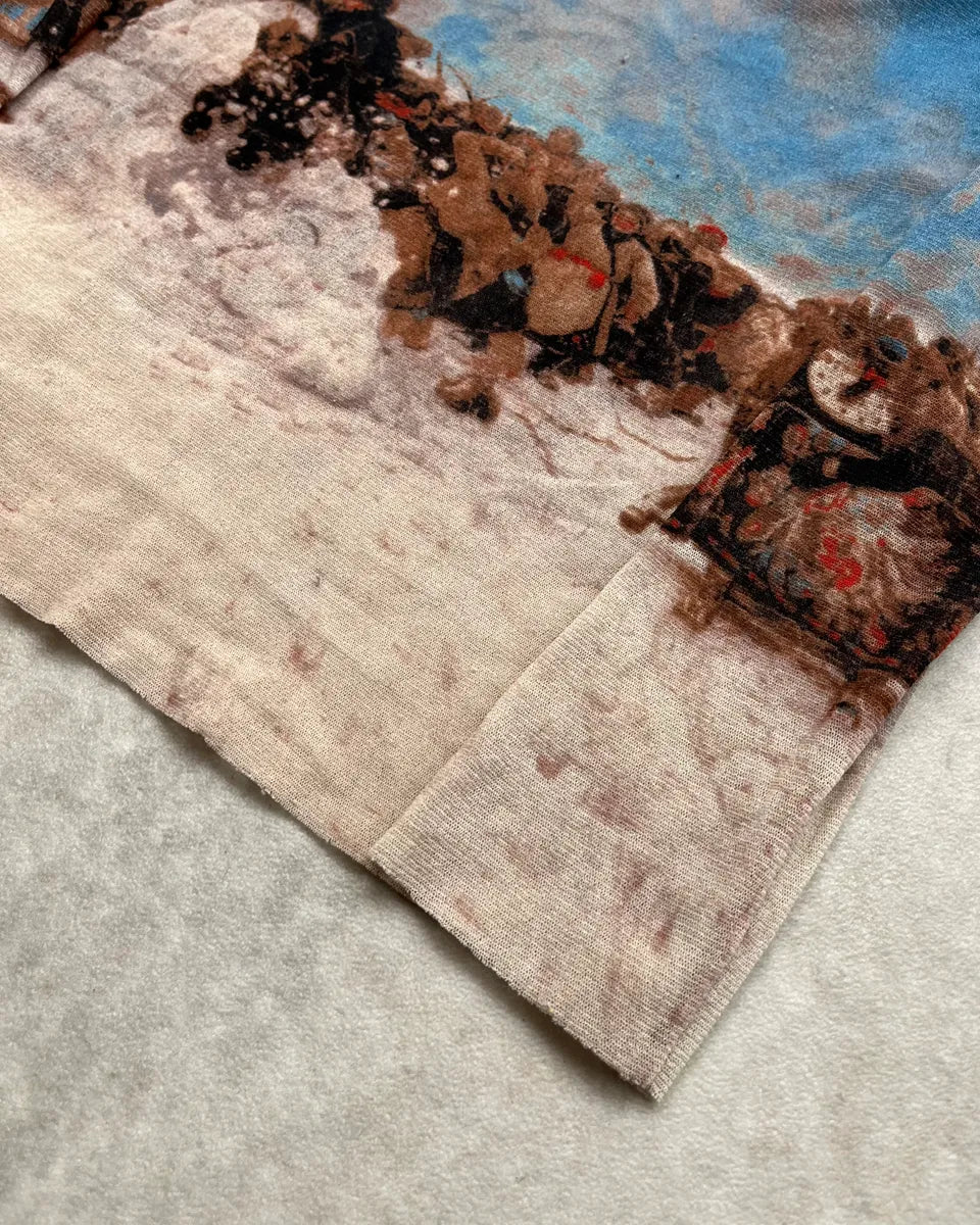 SS1998 Jean Paul Gaultier Landscape Brown Mesh Longsleeve eSmzGzG 5