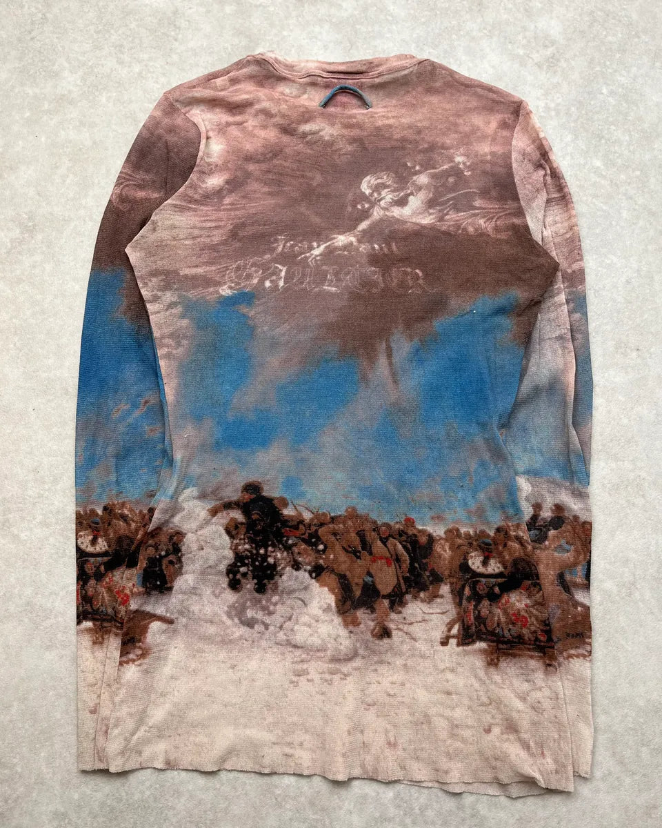 SS1998 Jean Paul Gaultier Landscape Brown Mesh Longsleeve eSmzGzG 7