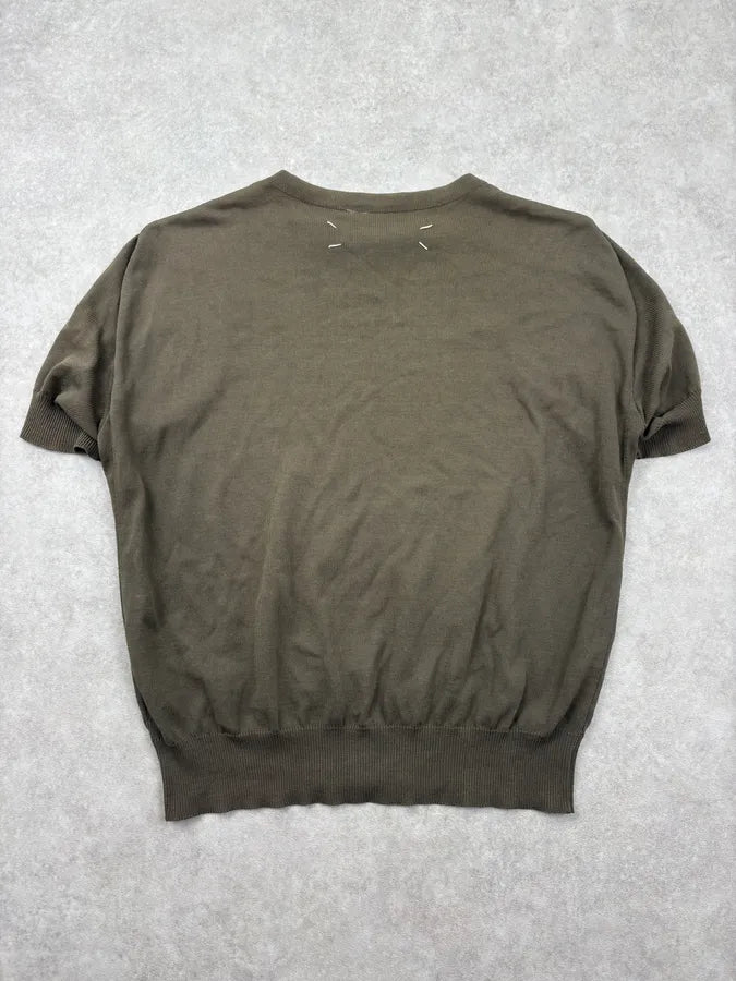 SS1998 Maison Martin Margiela Green Cropped Signature T-Shirt eKEaZzG 5