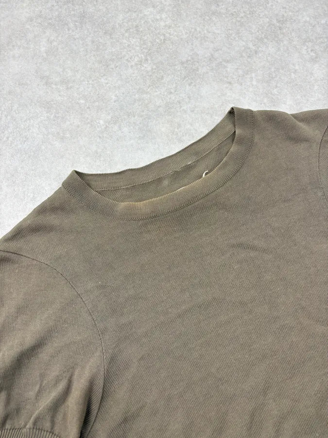 SS1998 Maison Martin Margiela Green Cropped Signature T-Shirt eKEaZzG 4