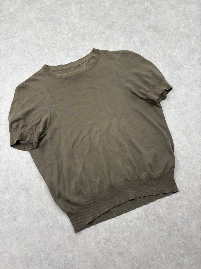 SS1998 Maison Martin Margiela Green Cropped Signature T-Shirt eKEaZzG 3