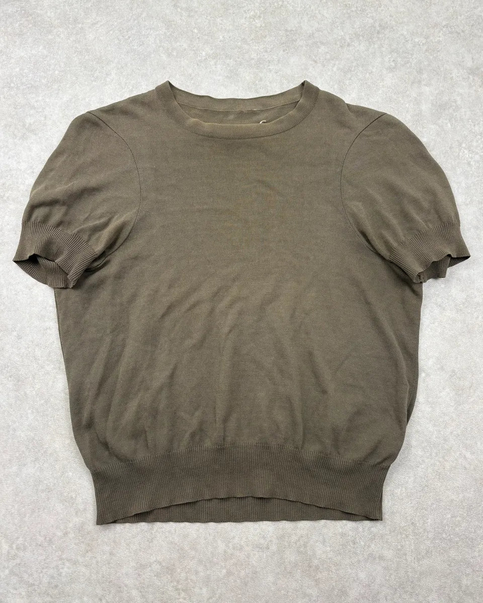 SS1998 Maison Martin Margiela Green Cropped Signature T-Shirt eKEaZzG 0