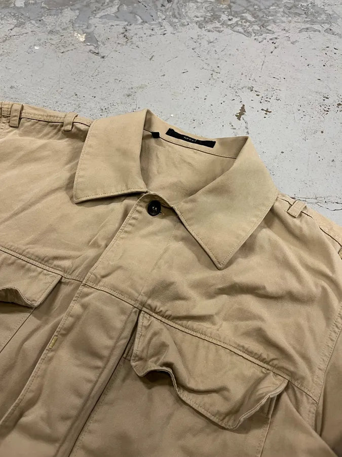SS1999 Gucci Beige Cargo Shirt by Tom Ford wUZXriH 5