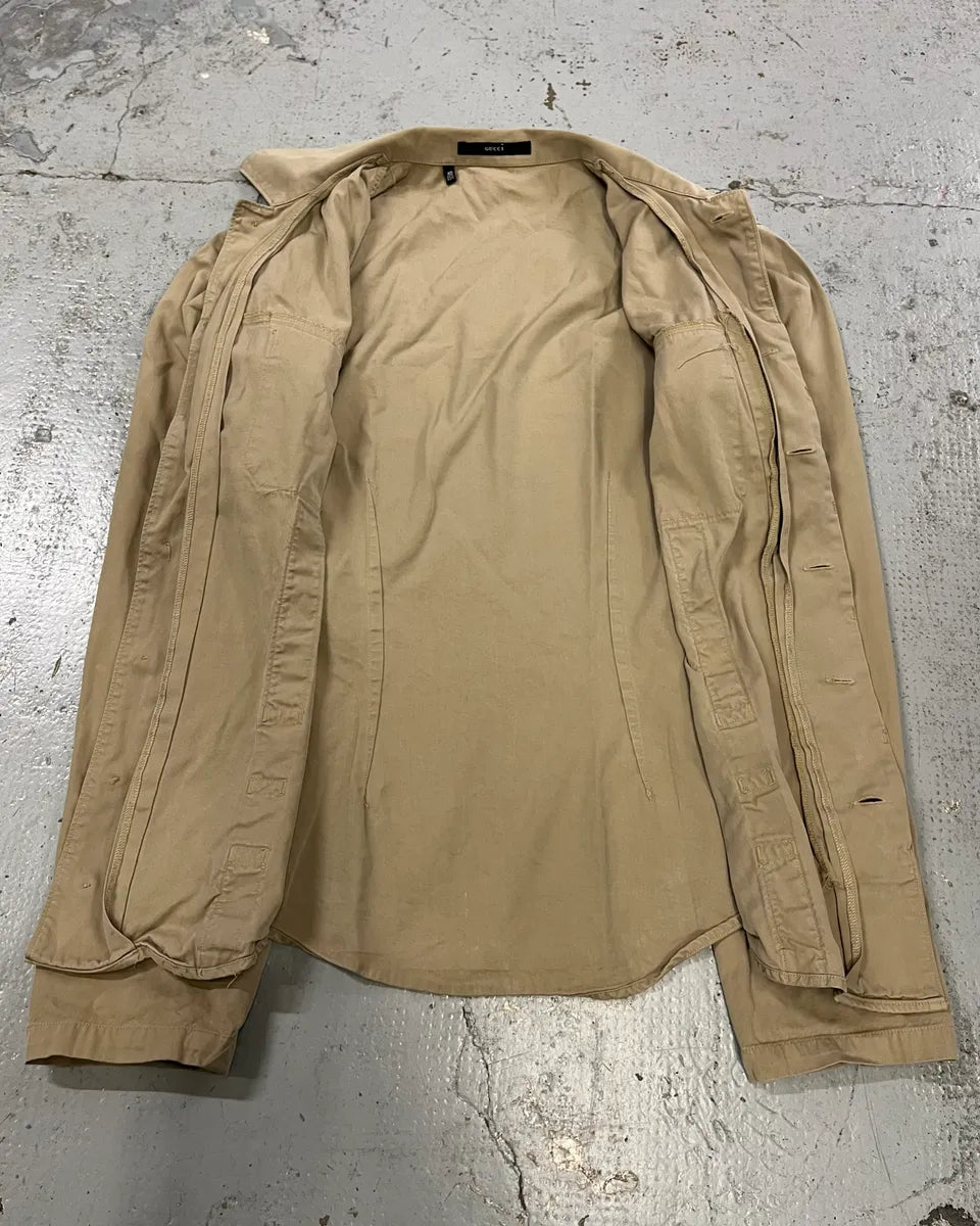 SS1999 Gucci Beige Cargo Shirt by Tom Ford wUZXriH 8