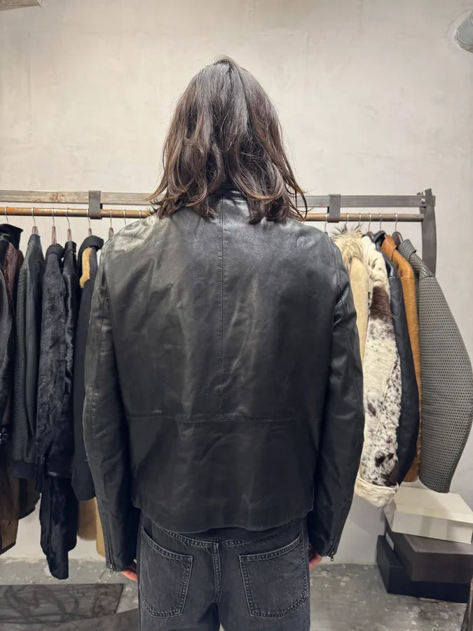 SS1999 Gucci Biker Black Leather Jacket (M/L) 10