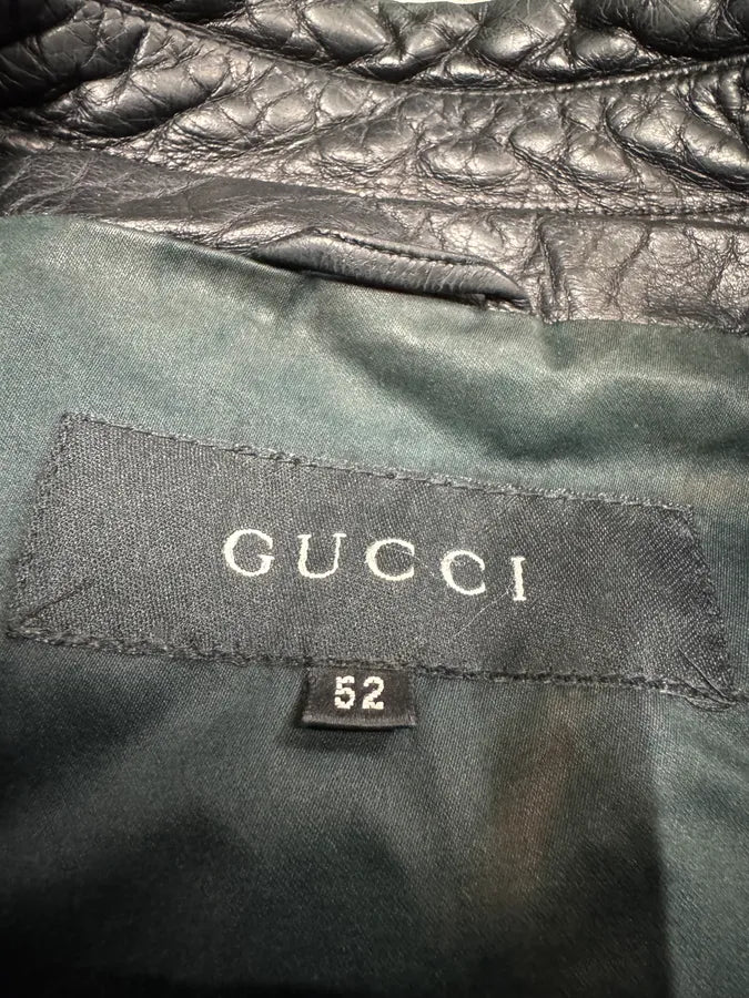 SS1999 Gucci Biker Black Leather Jacket (M/L) 11