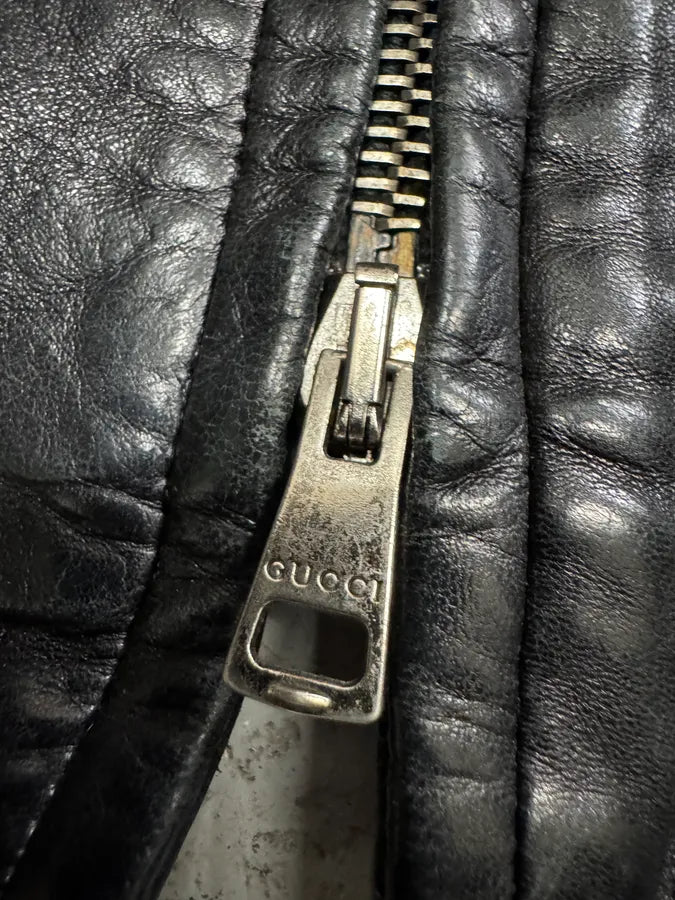 SS1999 Gucci Biker Black Leather Jacket (M/L) 7