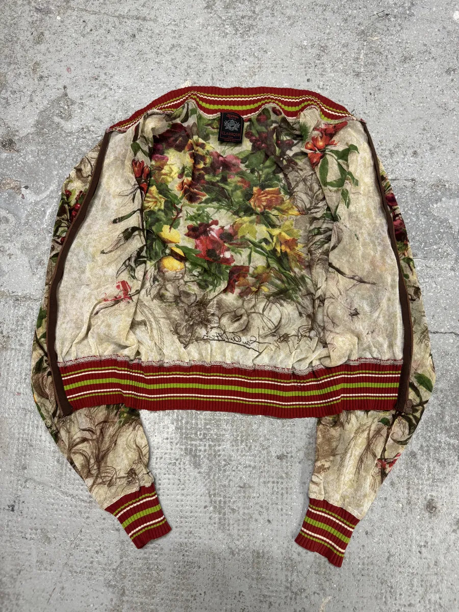 SS1999 Jean Paul Gaultier Mesh Floral Spring Zip-up Jacket (S) 7