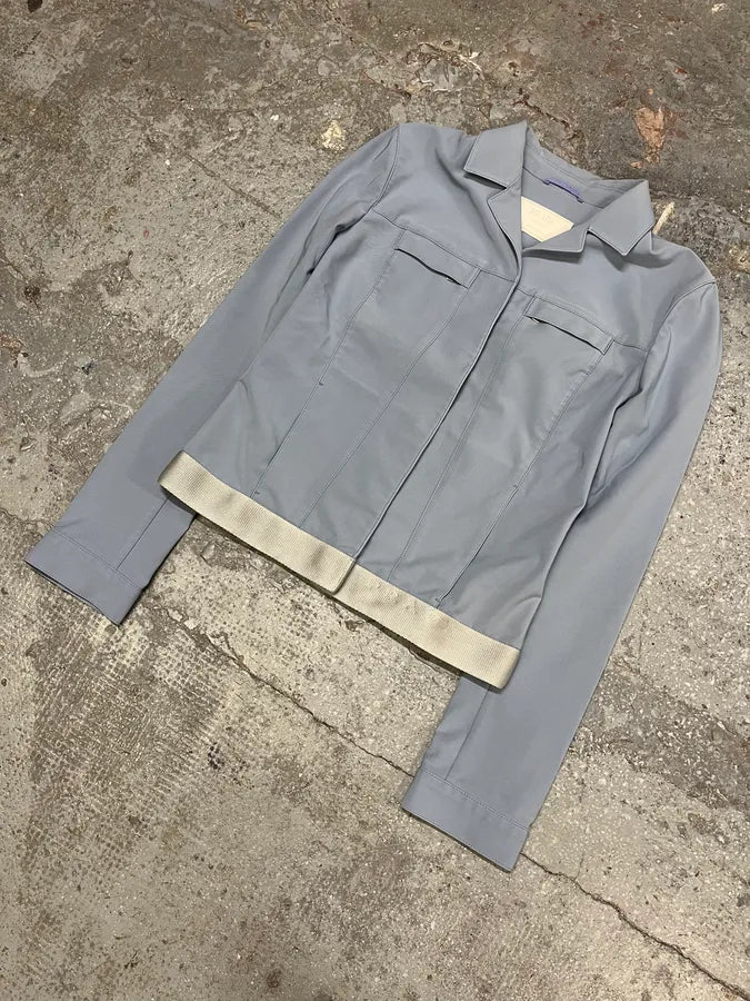SS1999 Prada Baby Blue Buttoned Pure Jacket (M) WwOHFOe 1
