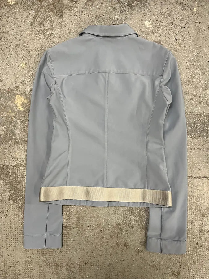 SS1999 Prada Baby Blue Buttoned Pure Jacket (M) WwOHFOe 4