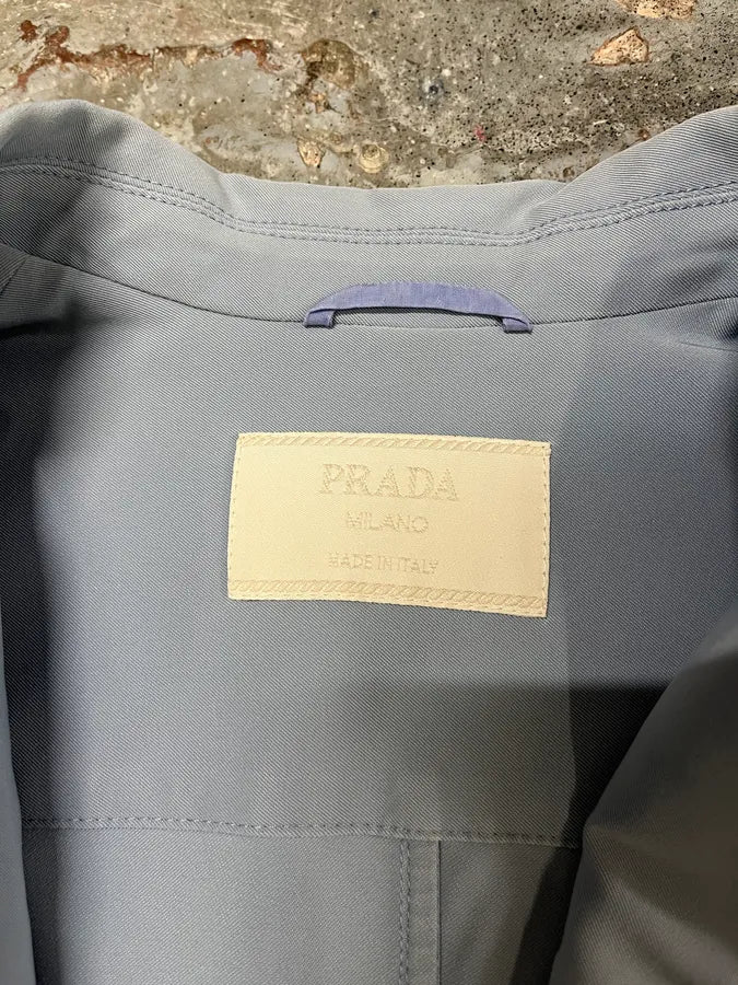 SS1999 Prada Baby Blue Buttoned Pure Jacket (M) WwOHFOe 7