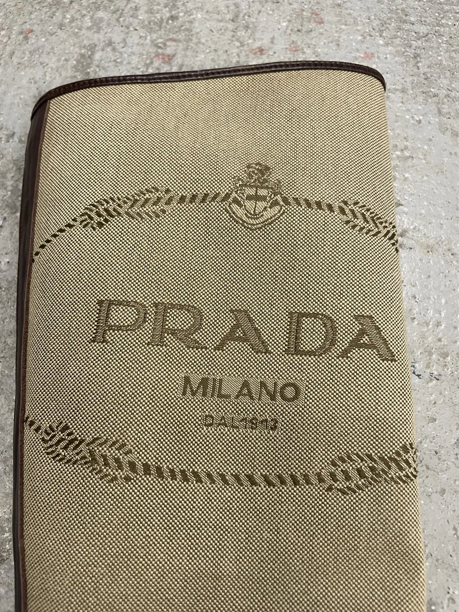 SS1999 Prada Beige Leather Brown Boots (40.5eu/us7.5) 2