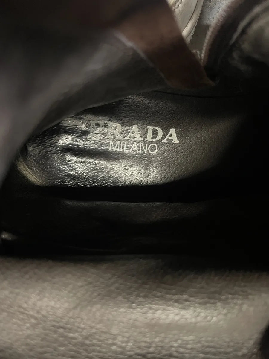 SS1999 Prada Beige Leather Brown Boots (40.5eu/us7.5) 4