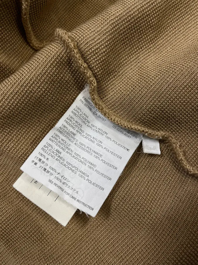 SS1999 Prada Beige Wool Elbow Patch Zip-Up Sweater WrVdZLG 9