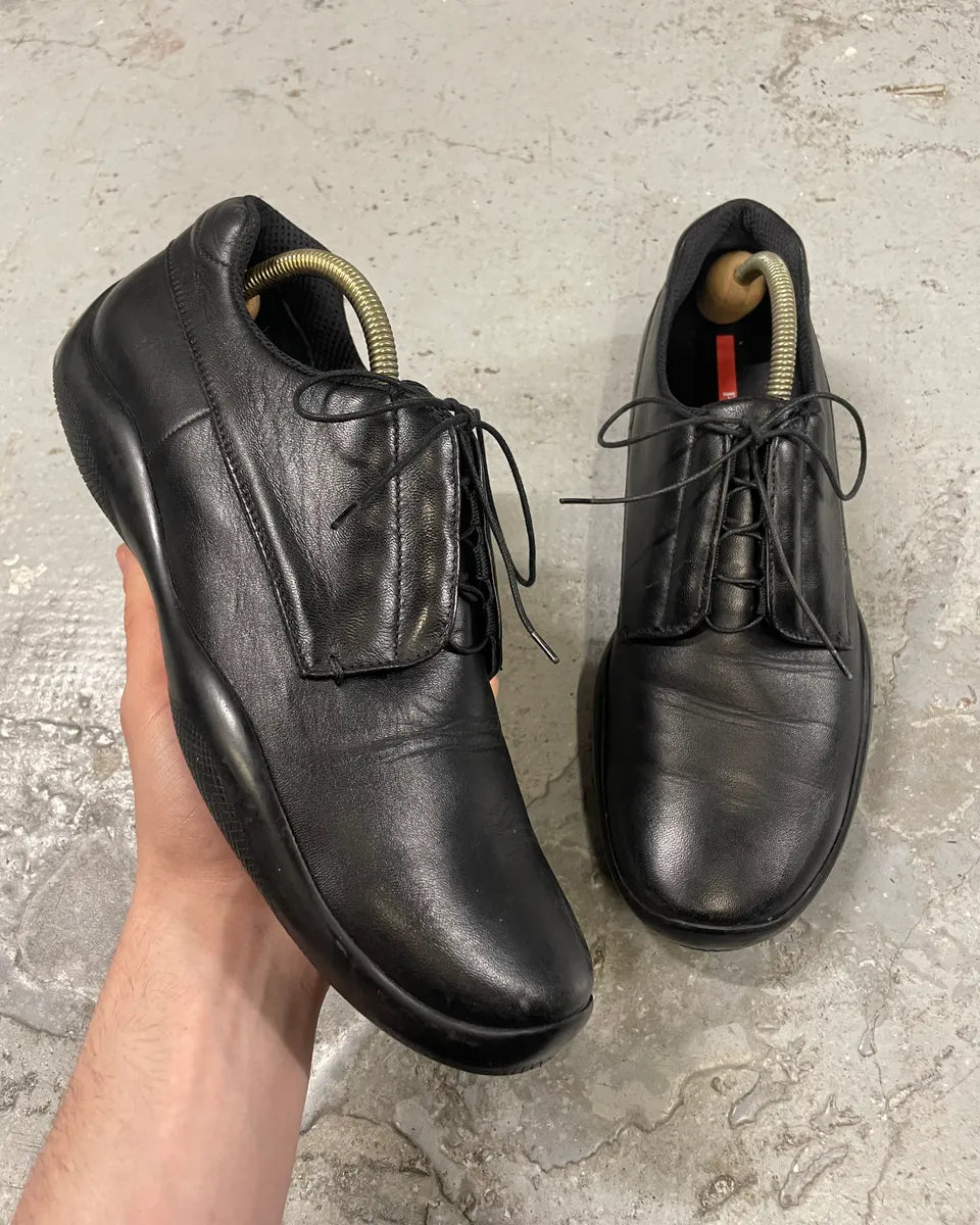 SS1999 Prada Black Sport Low Leather Shoes (43eu/us9.5) MALVbga 0