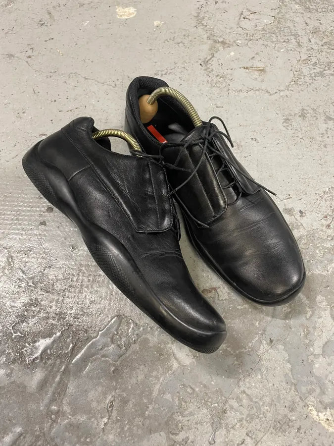 SS1999 Prada Black Sport Low Leather Shoes (43eu/us9.5) MALVbga 4
