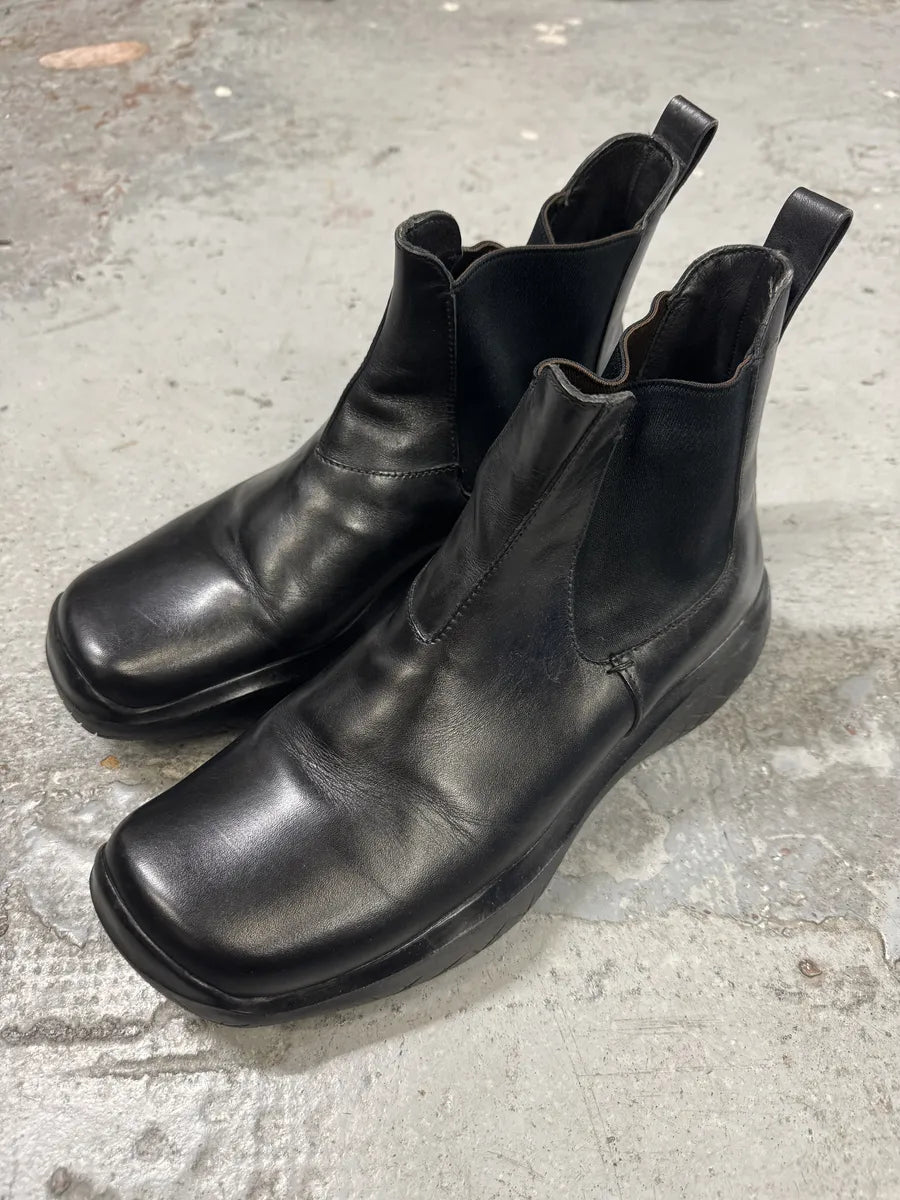 SS1999 Prada Black Vibram Leather Boots cudhSbh 1