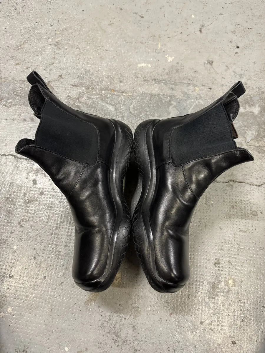 SS1999 Prada Black Vibram Leather Boots cudhSbh 2