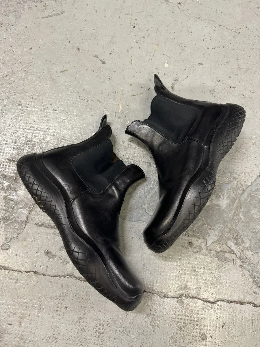 SS1999 Prada Black Vibram Leather Boots cudhSbh 9