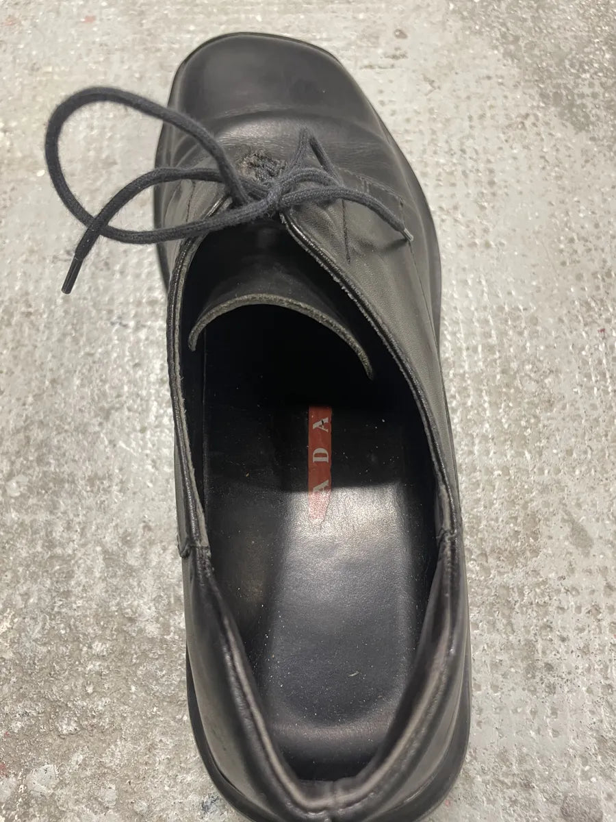 SS1999 Prada Black Vibram Leather Low Boots (41eu/us8) 8