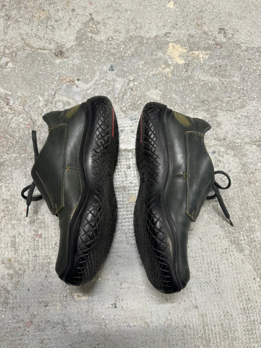 SS1999 Prada Faded Forest Green Leather Vibram Shoes jIBaXKa 6