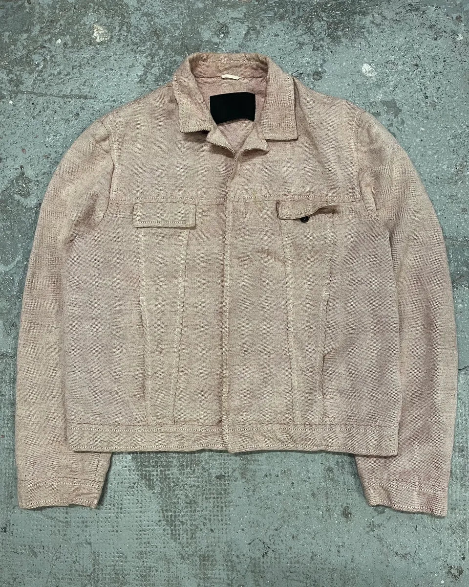 SS1999 Prada Pink Linen Jacket (S/M) akdWWQS 0