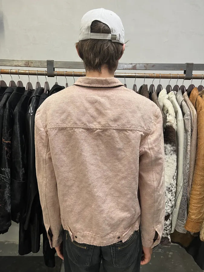 SS1999 Prada Pink Linen Jacket (S/M) akdWWQS 2