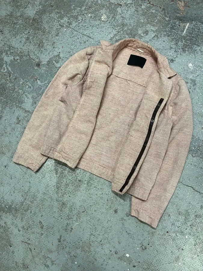 SS1999 Prada Pink Linen Jacket (S/M) akdWWQS 5