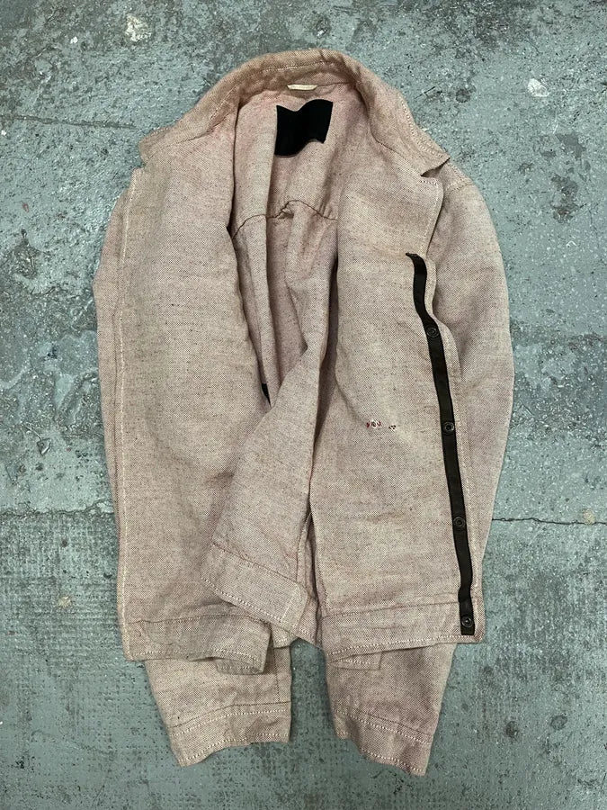 SS1999 Prada Pink Linen Jacket (S/M) akdWWQS 6