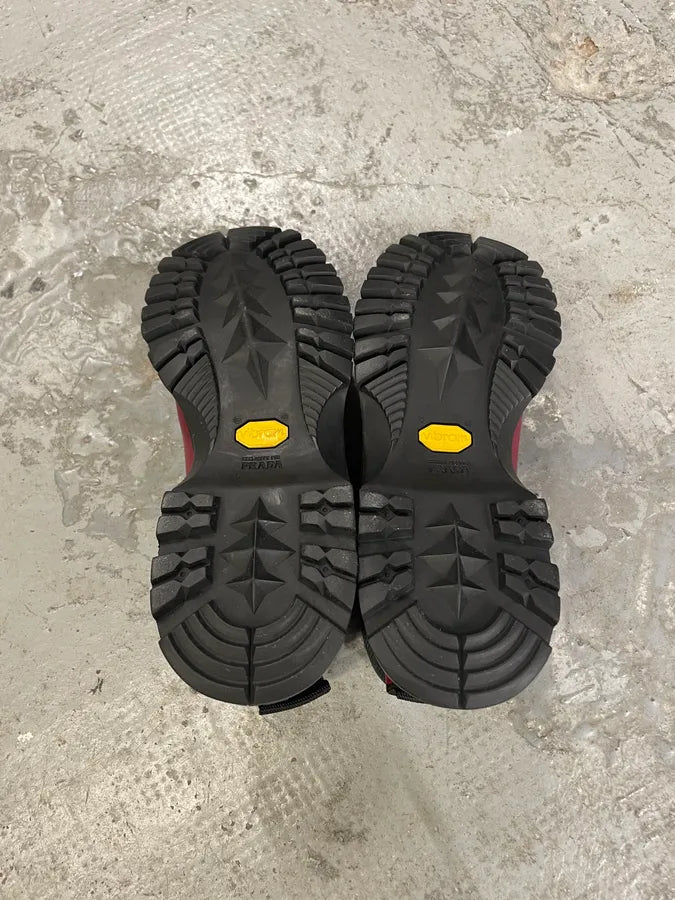 SS1999 Prada Red Vibram Leather Shoes mZimBfy 6