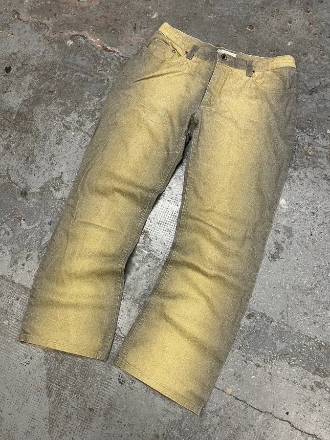 SS1999 Roberto Cavalli Faded Gold Glamour Pants (M/L) zKpRbaO 4