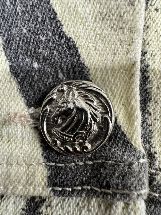 SS1999 Roberto Cavalli Zebra Marble Buttoned Cropped Jacket afMUADN 8