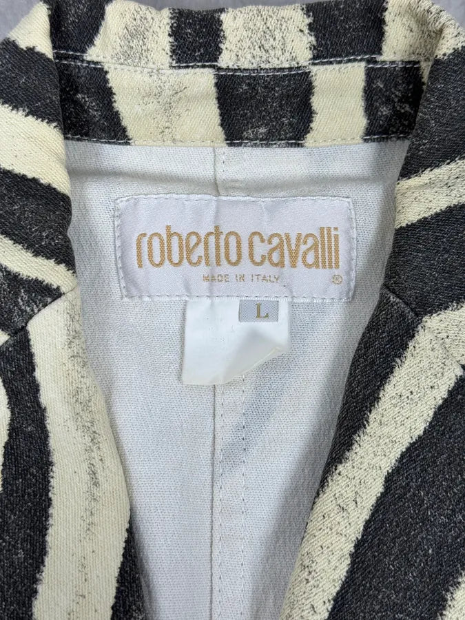 SS1999 Roberto Cavalli Zebra Marble White Blazer Jacket TDEhmMf 5
