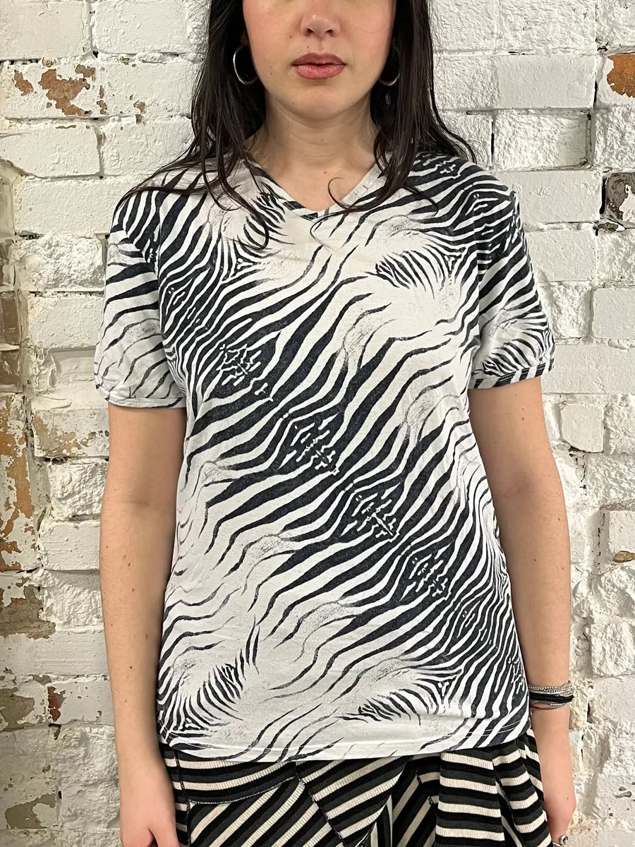 SS1999 Roberto Cavalli Zebra White T-Shirt ztVSSgH 1