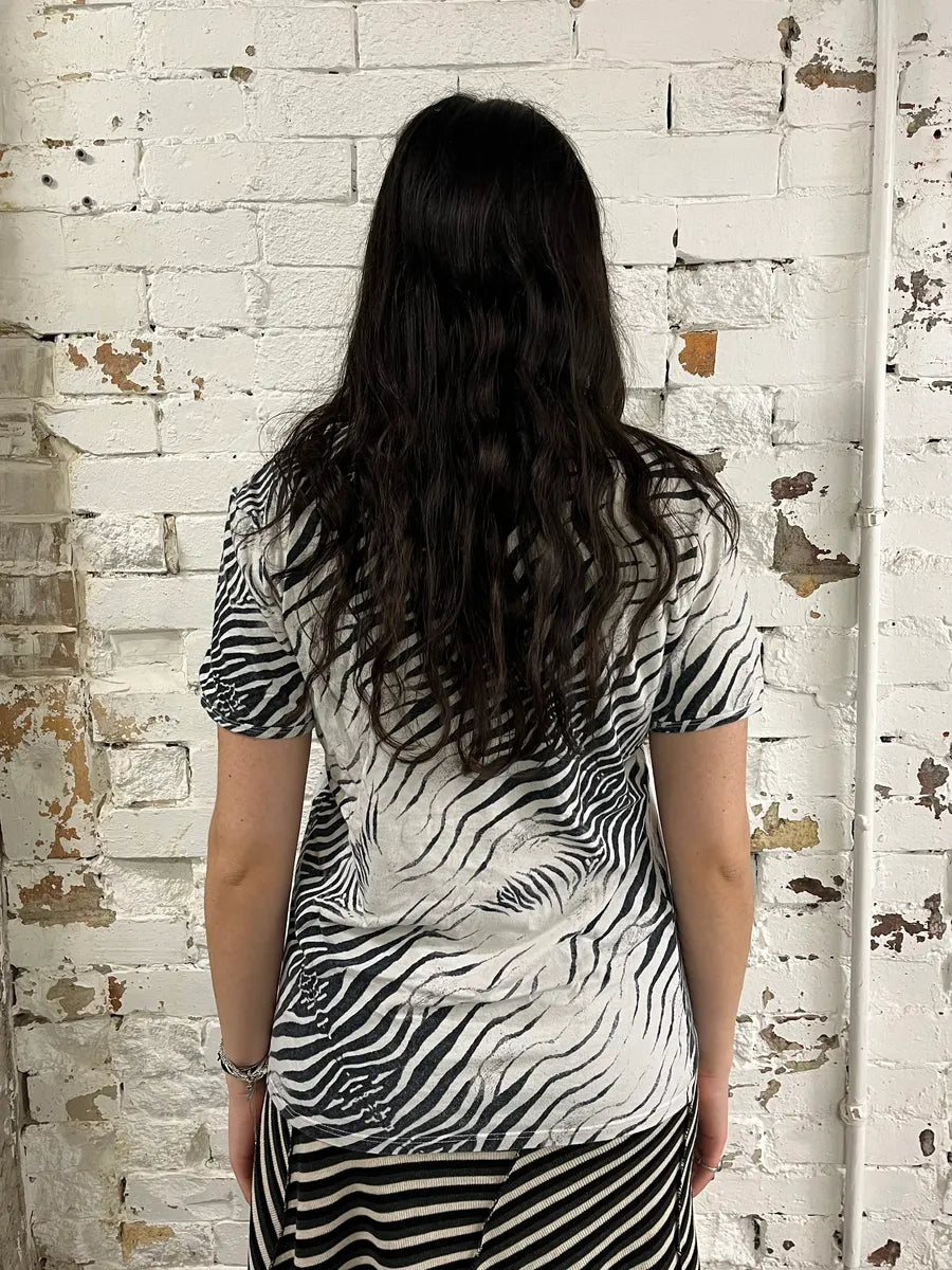 SS1999 Roberto Cavalli Zebra White T-Shirt ztVSSgH 2