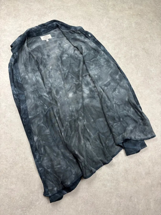 1990s Armani Blue Abstract Ocean Shirt  QpNxQjP 6