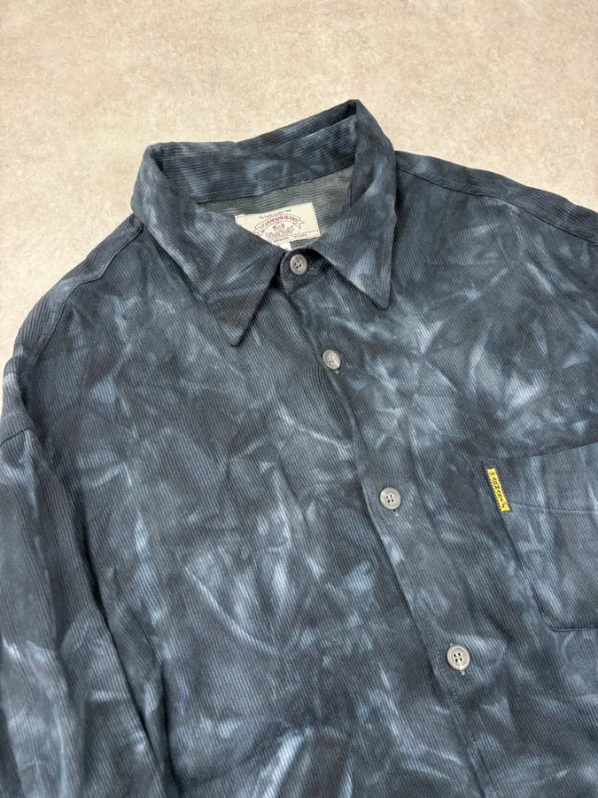1990s Armani Blue Abstract Ocean Shirt  QpNxQjP 4