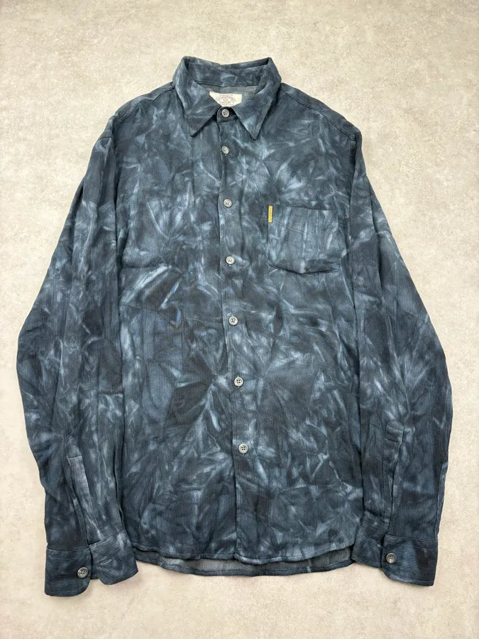 1990s Armani Blue Abstract Ocean Shirt  QpNxQjP 3