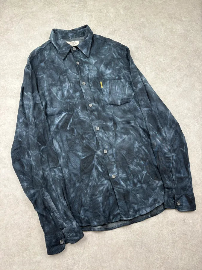 1990s Armani Blue Abstract Ocean Shirt  QpNxQjP 2