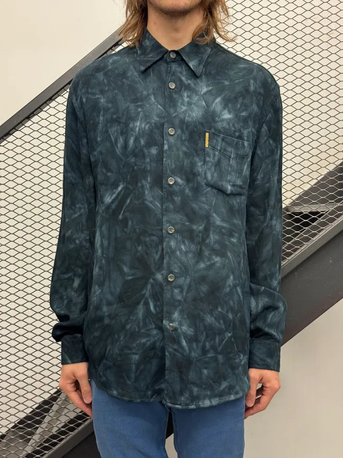 1990s Armani Blue Abstract Ocean Shirt  QpNxQjP 0