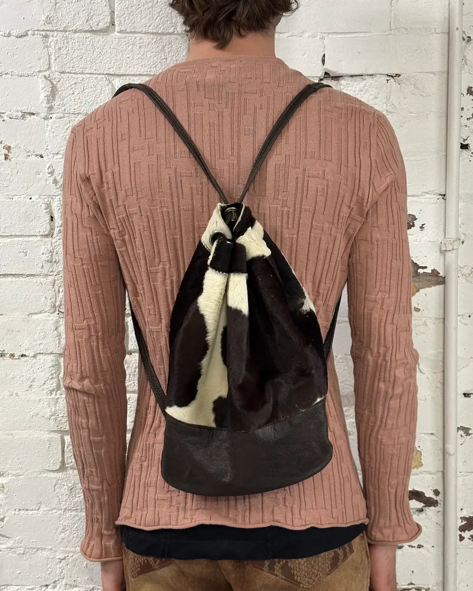 SS2000 Dolce & Gabbana Cow Effect Pony Hair Leather Backpack – Dolce Vita Hub