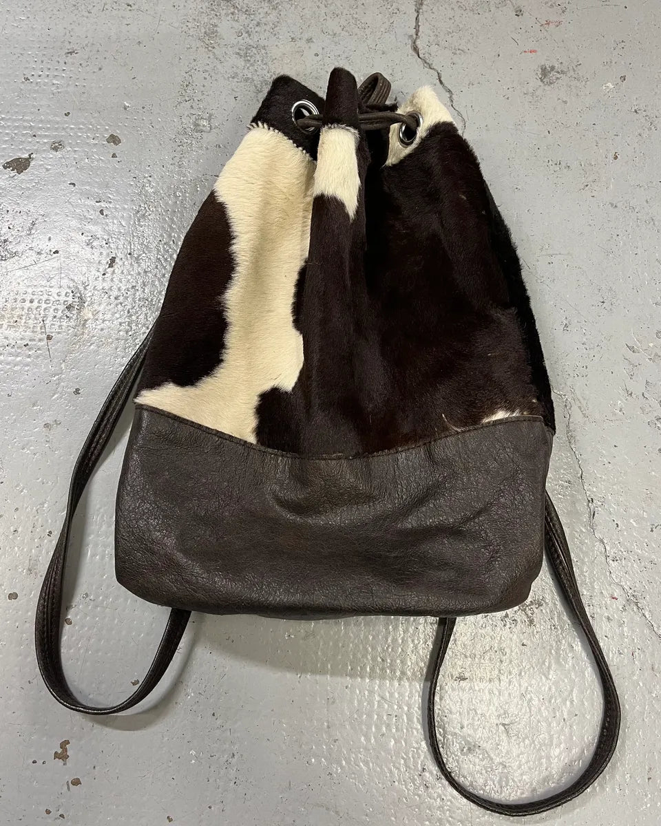 SS2000 Dolce & Gabbana Cow Effect Pony Hair Leather Backpack  CjFdCDD 1