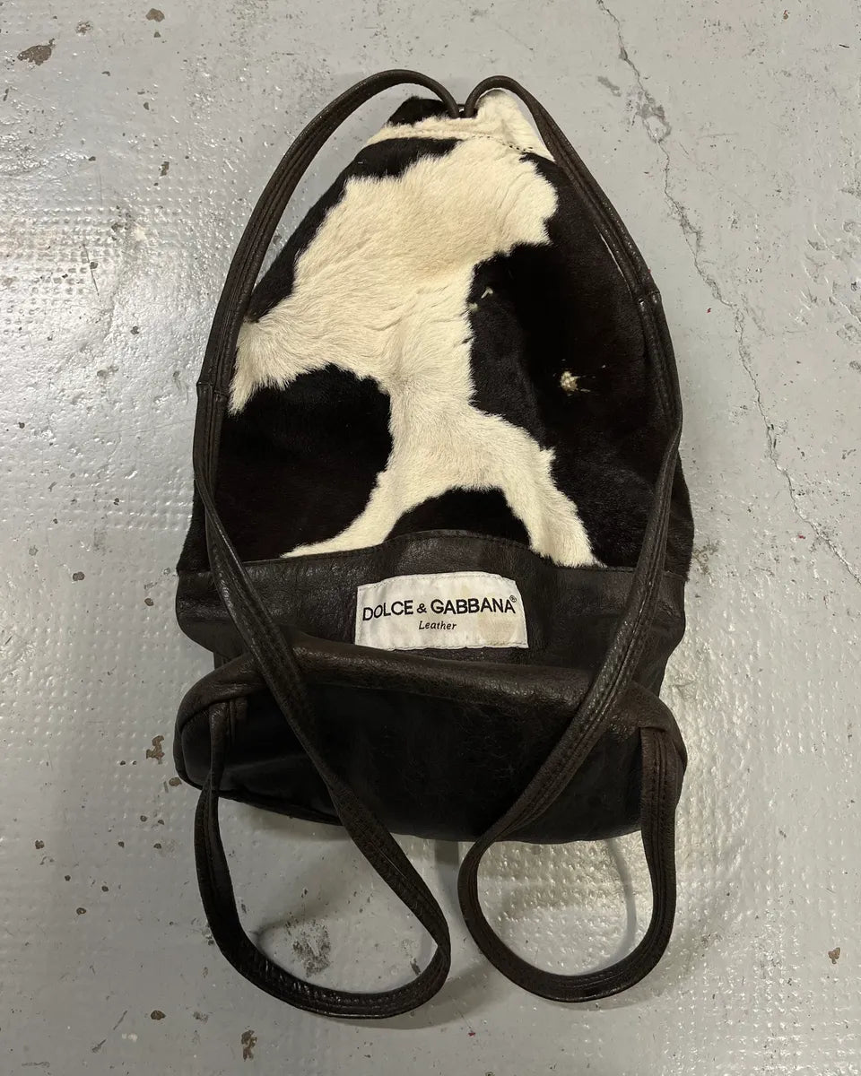 SS2000 Dolce & Gabbana Cow Effect Pony Hair Leather Backpack  CjFdCDD 7